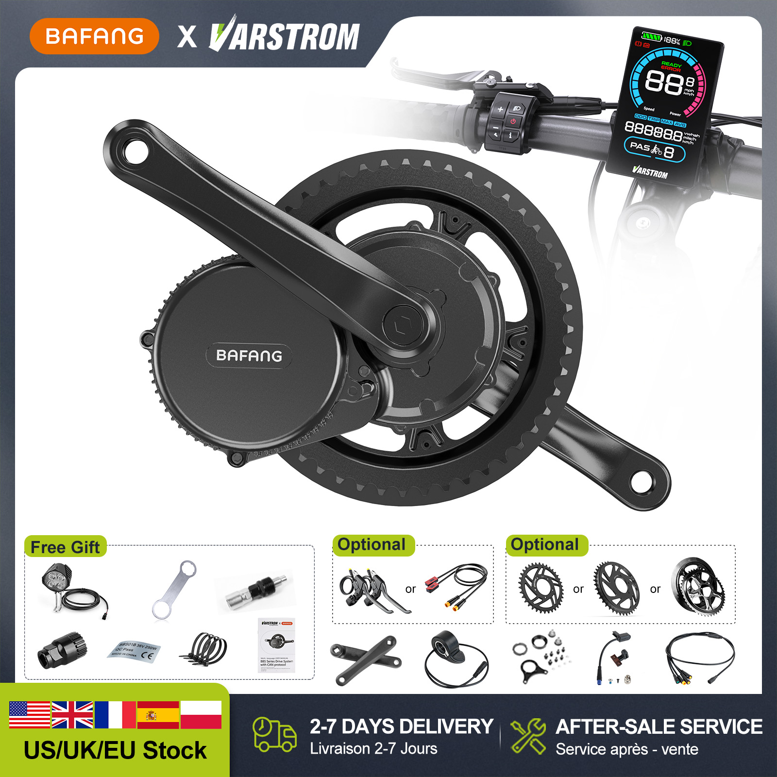 [Stok AS] BAFANG 48V 500W 750W - Mid Drive Motor Kit 52V 1000W ulasan dan harga
