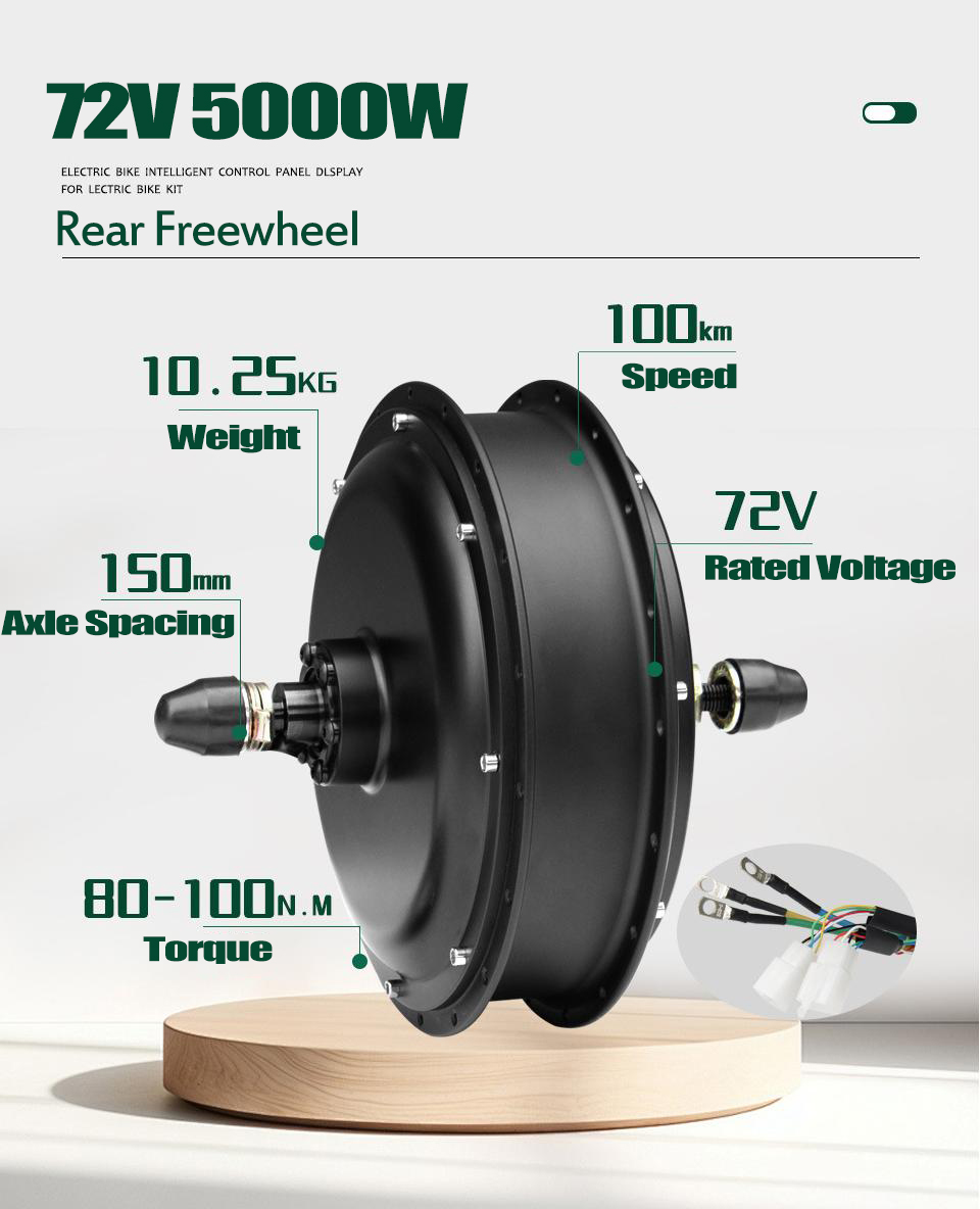Kit Konversi Motor Roda EBike  - 72V 5000W Hub Motor Kit ulasan dan harga