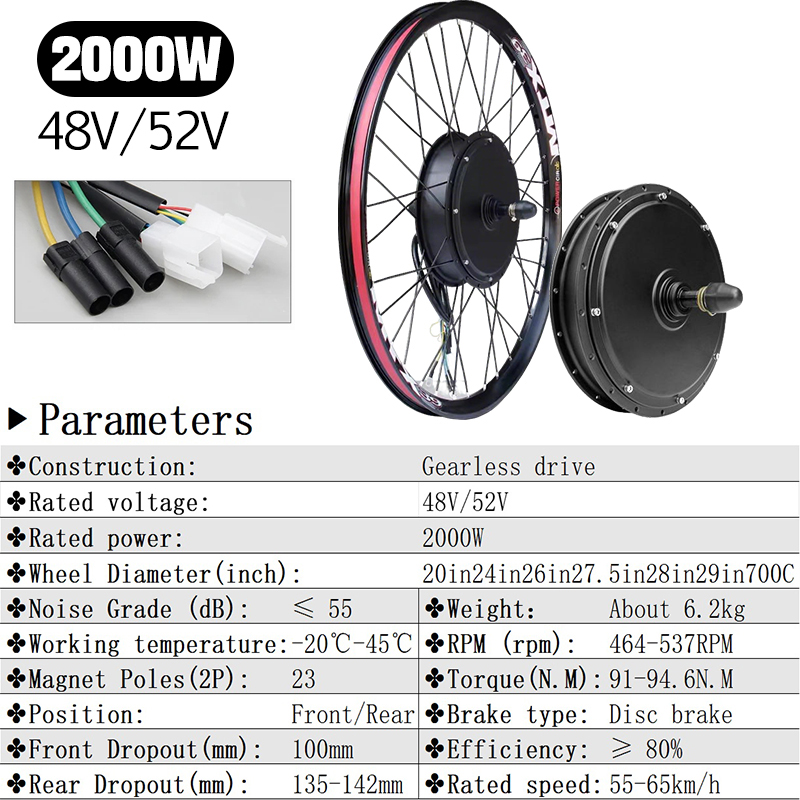 Kit Ebike 72V 5000W dengan Lay - 72V 5000W Hub Motor Kit ulasan dan harga